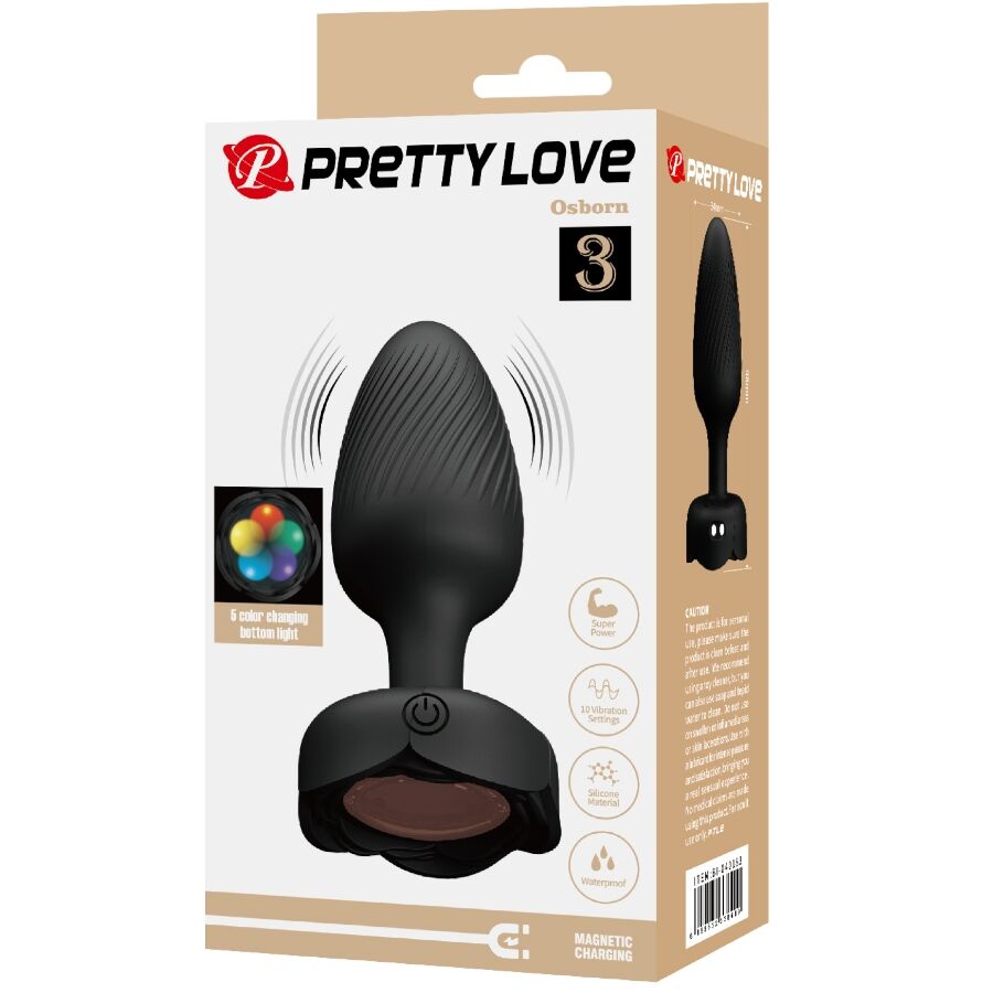 PRETTY LOVE - OSBORN PLUG ANAL CON LUZ LED 9.8 CM