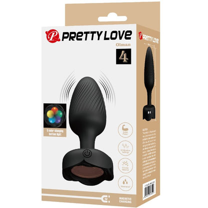 PRETTY LOVE - OLMAN ANAL PLUG WITH LED LIGHT 8.8 CM