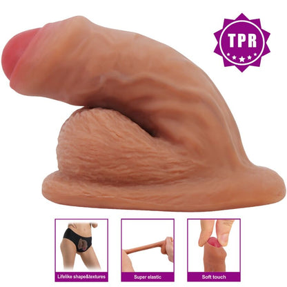 PRETTY LOVE - WARNELL ULTRA REALISTIC AND ELASTIC DILDO 9.5 CM MULATO