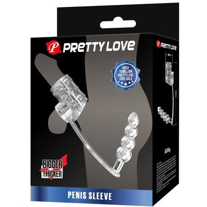 PRETTY LOVE - TRANSPARENT PENIS SLEEVE WITH ANAL PLUG