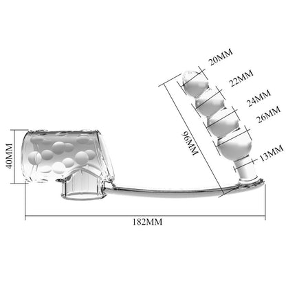 PRETTY LOVE - TRANSPARENT PENIS SLEEVE WITH ANAL PLUG