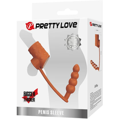PRETTY LOVE - FUNDA PARA PENE CON PLUG ANAL NATURAL