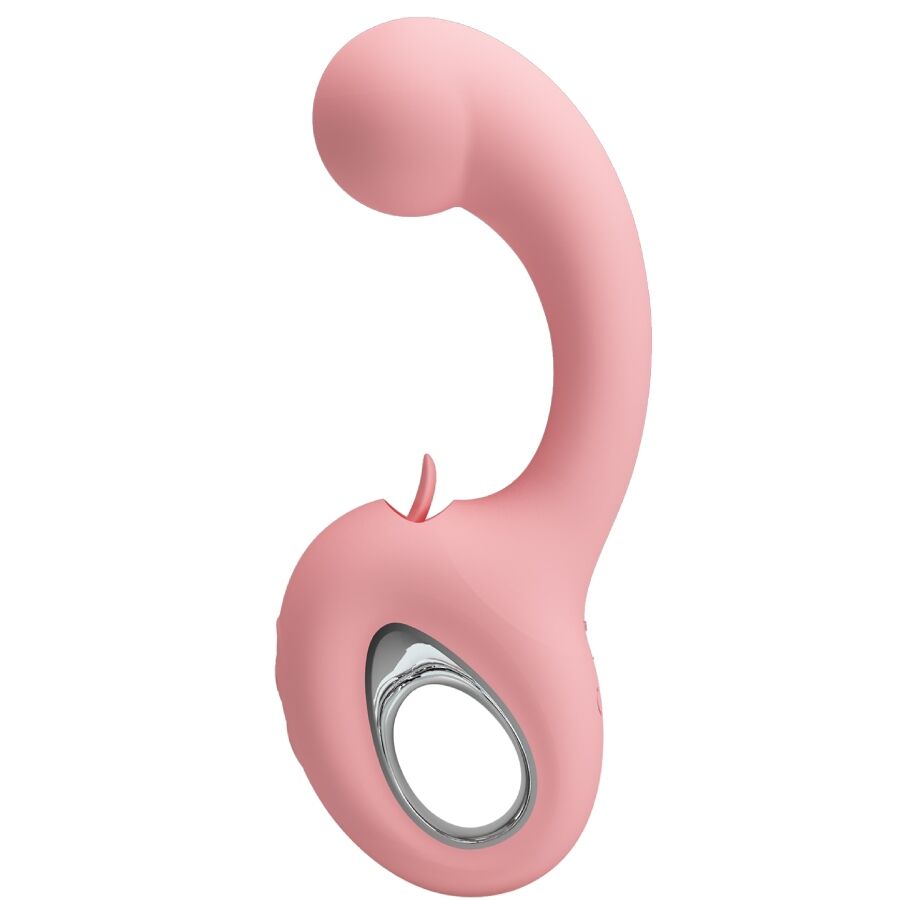 PRETTY LOVE - ERYNNYES G-SPOT VIBRATOR + CLITORAL STIMULATOR 10 VIBRATIONS PINK