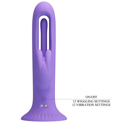 PRETTY LOVE - KILLMOULIS RABBIT VIBRATOR 12 VIBRATION MODES PURPLE
