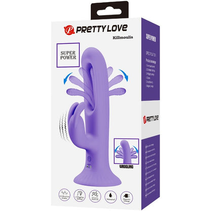 PRETTY LOVE - KILLMOULIS RABBIT VIBRATOR 12 VIBRATION MODES PURPLE
