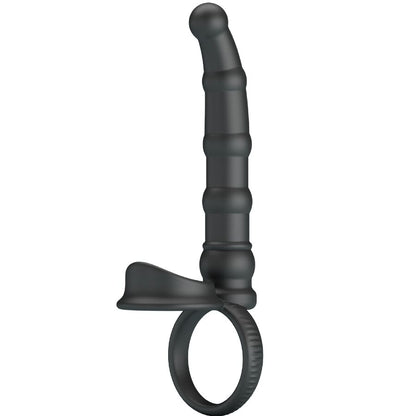 Pretty Love - Tatum Ring Vibrador Penis amb Plug 10 Vibrations Black