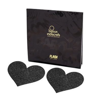 BIJOUX INDISCRETS - PEZONERAS FLASH CORAZÃN NEGRO