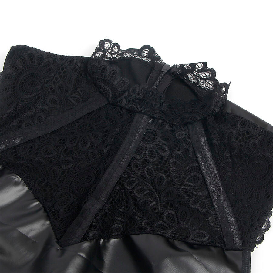 SUBBLIME - 957544 VESTIDO DE CUERO CON CUELLO DE ENCAJE