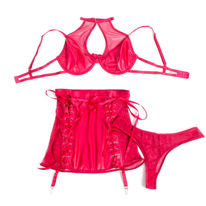 SUBBLIME - 957605 CONJUNTO SUJETADOR Y FALDA DE CUERO