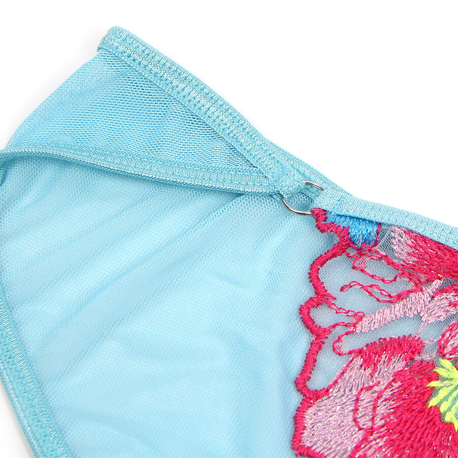 SUBBLIME - 957643 CONJUNTO SUJETADOR Y LIGUERO CON BORDADOS DE FLORES ROSAS
