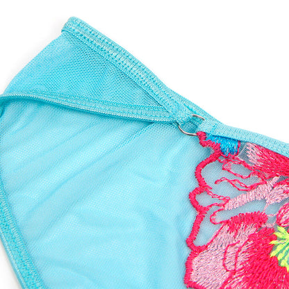 SUBBLIME - 957643 CONJUNTO SUJETADOR Y LIGUERO CON BORDADOS DE FLORES ROSAS S/M