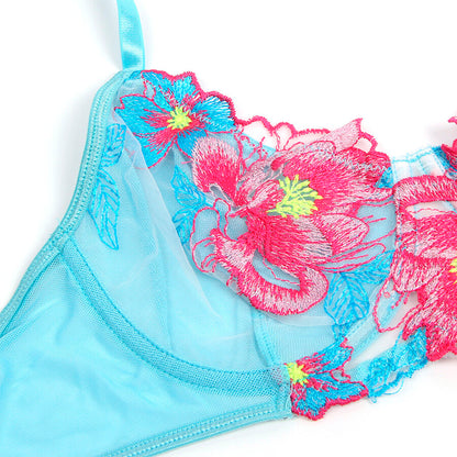 SUBBLIME - 957643 CONJUNTO SUJETADOR Y LIGUERO CON BORDADOS DE FLORES ROSAS