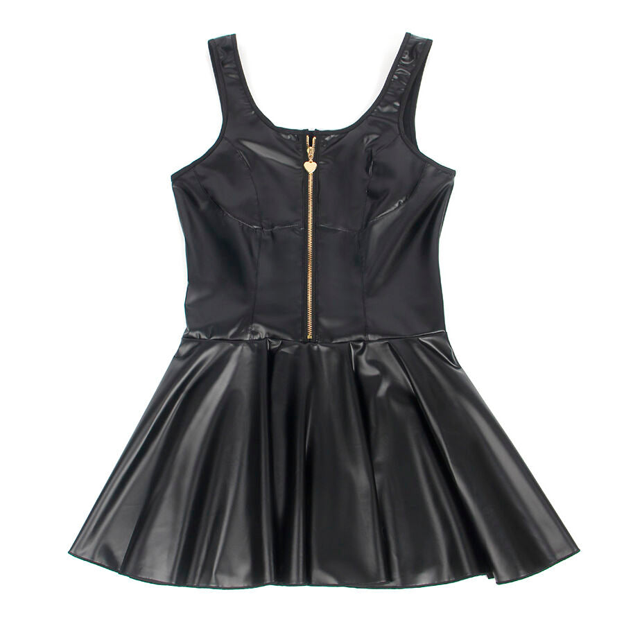 SUBBLIME - 957667 VESTIDO DE CUERO CON CREMALLERA DE CORAZÓN NEGRO S/M