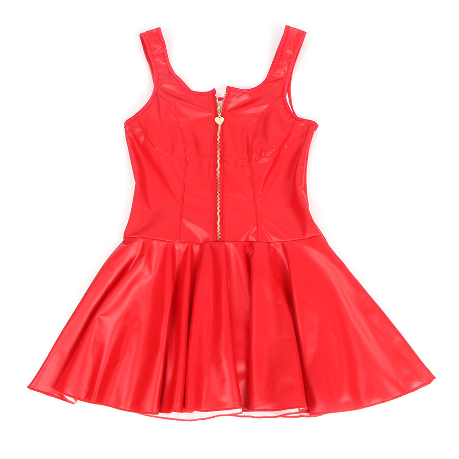 SUBBLIME - 957698 VESTIDO DE CUERO CON CREMALLERA DE CORAZÓN ROJO L/XL