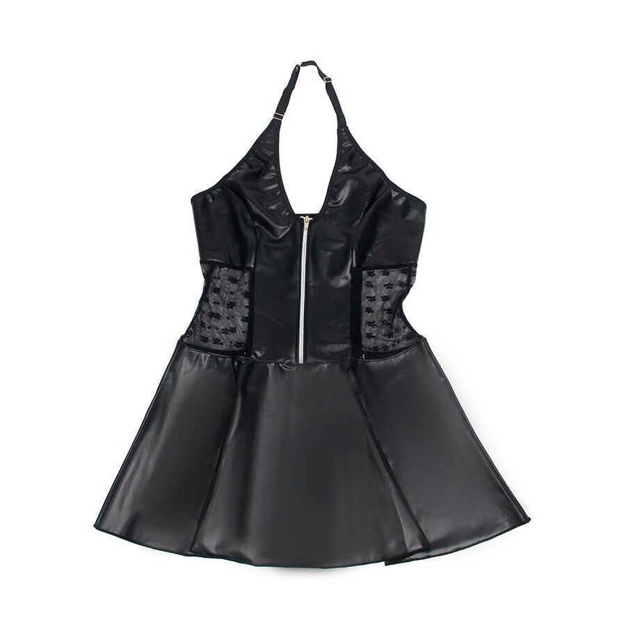SUBBLIME - 957704 VESTIDO DE CUERO CON CREMALLERA Y ENCAJE