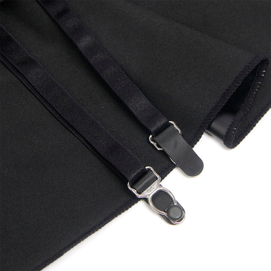 SUBBLIME - 957711 VESTIDO DE CUERO CON CREMALLERA Y ENCAJE NEGRO L/XL