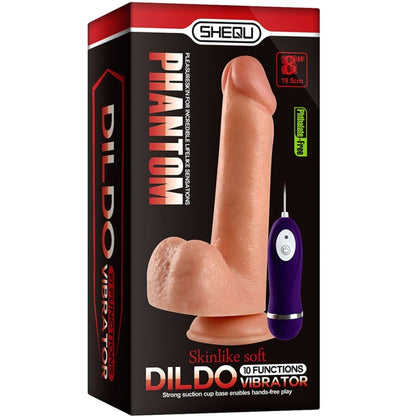 SHEQU - ADAM VIBRATING DILDO WITH REMOTE CONTROL 21 CM