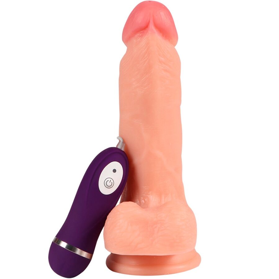 SHEQU - IRON DRAGON VIBRATING DILDO WITH REMOTE CONTROL 17.5 CM