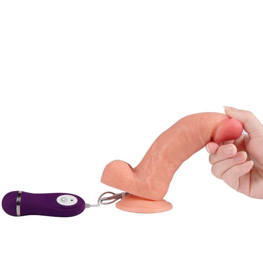 SHEQU - IRON DRAGON VIBRATING DILDO WITH REMOTE CONTROL 17.5 CM