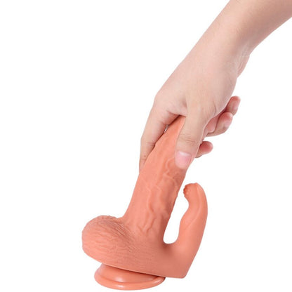 SHEQU - HAYDEN DILDO Y ESTIMULADOR DE CLÍTORIS CON VIBRACIÓN Y CONTROL REMOTO 16 CM