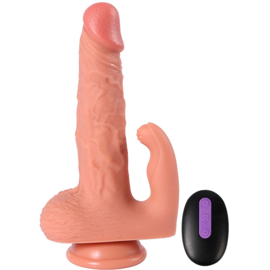 SHEQU - HAYDEN DILDO AND CLITORAL STIMULATOR WITH VIBRATION AND REMOTE CONTROL 16 CM