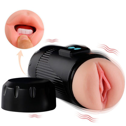 Shequ - Kay Double Masturbator amb boca doble i vibracions