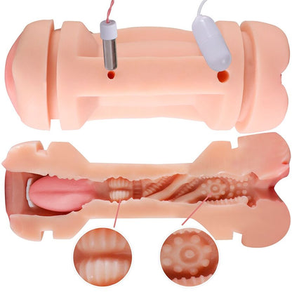 Shequ - Kay Double Masturbator amb boca doble i vibracions