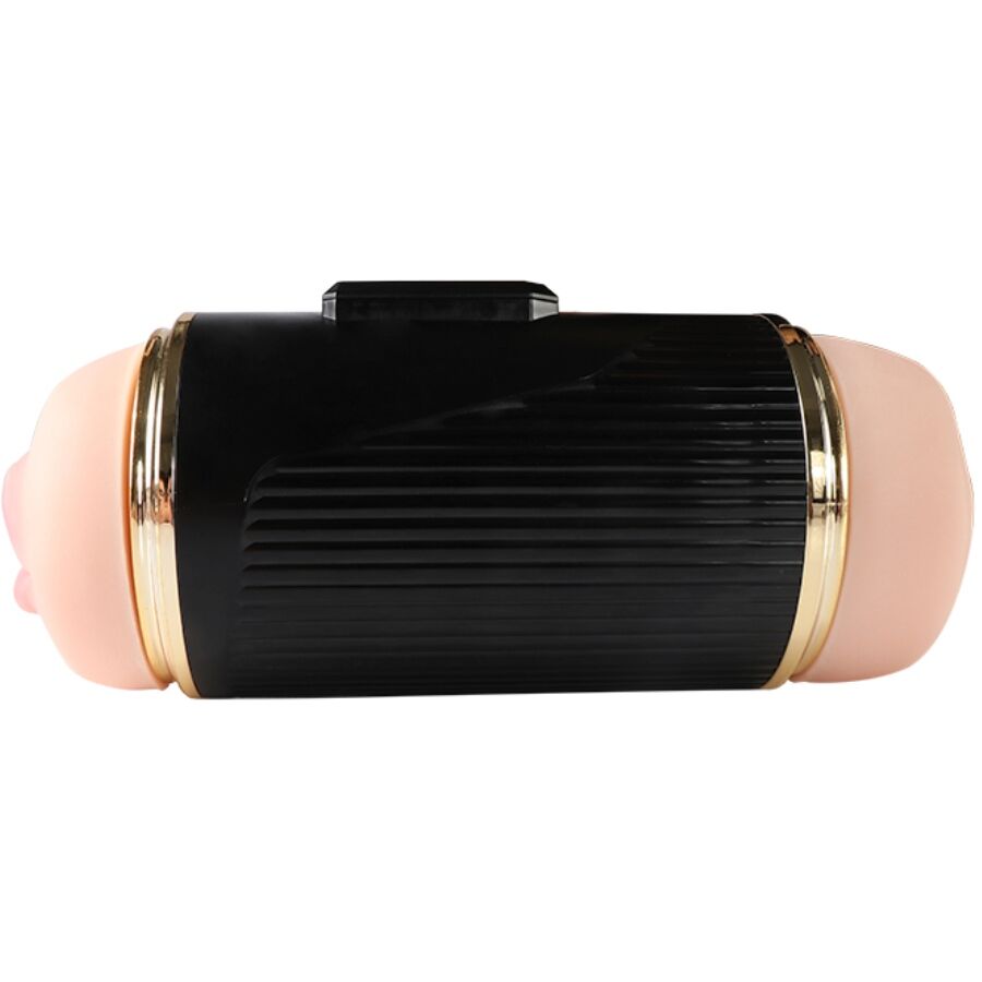 SHEQU - KAY MASTURBADOR DOBLE CON VIBRACIÓN DUAL BOCA Y VAGINA