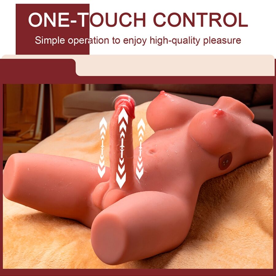 Xise - Miah Lady Boy Torso femení amb consolador amb vibració i empenta de 55 cm
