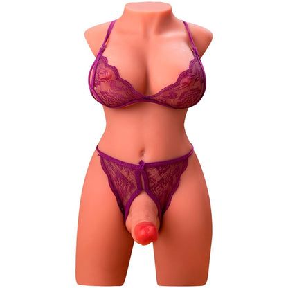 Xise - Miah Lady Boy Torso femení amb consolador amb vibració i empenta de 55 cm