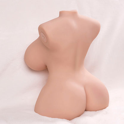 Xise - torso realista de empuxo minúsculo com vibração feminina 40 cm