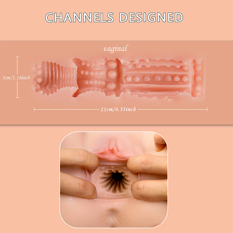 XISE - ETHEL THRUSTING MASTURBADOR VAGINA REALÍSTICO CON VIBRACIÓN MULTIPOSICIÓN