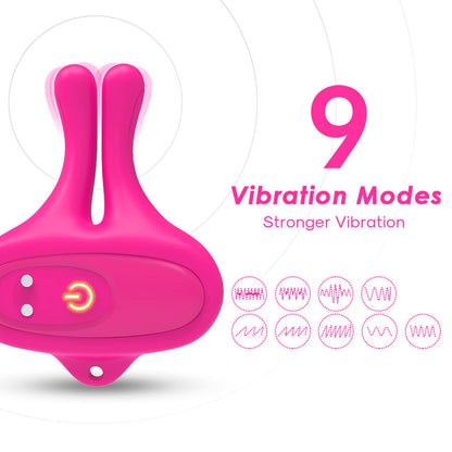 ARMONY - PINZAS PARA PEZONES MAGNÉTICA CON VIBRACIÓN FORMA CONEJO ROSA