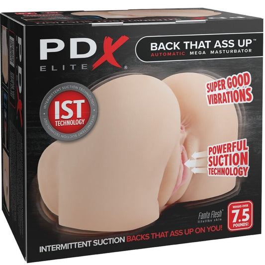 PDX ELITE - BACK THAT ASS UP MASTURBADOR VAGINA Y ANO REALÍSTICO CON VIBRACIÓN