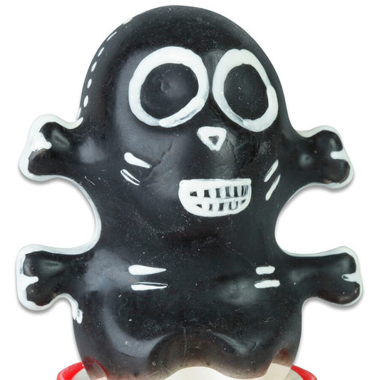 CONDOMERIE - PRESERVATIVO DECORATIVO PINTADO A MANO CALAVERA NEGRA MODELO 1