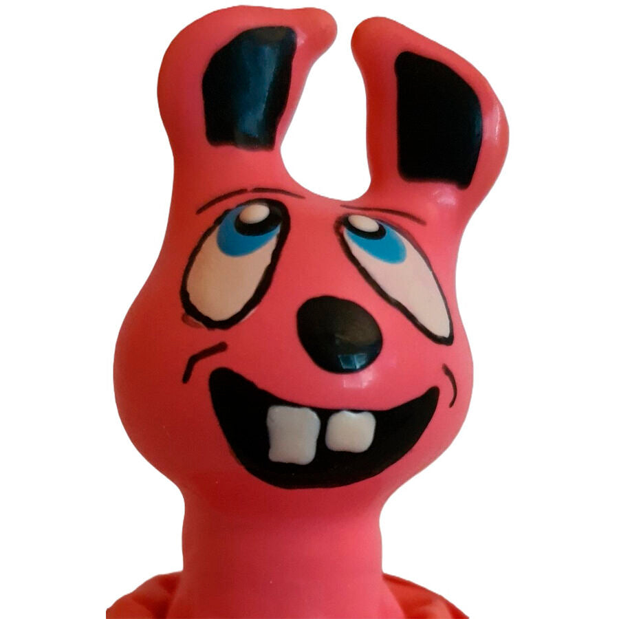 CONDOMERIE - PRESERVATIVO DECORATIVO PINTADO A MANO LIEBRE ROSA RIENDO