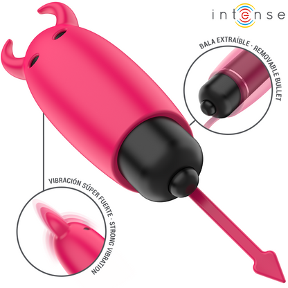INTENSE - SCARLET RED DEMON VIBRATING BULLET 9.3 X 2.4 CM