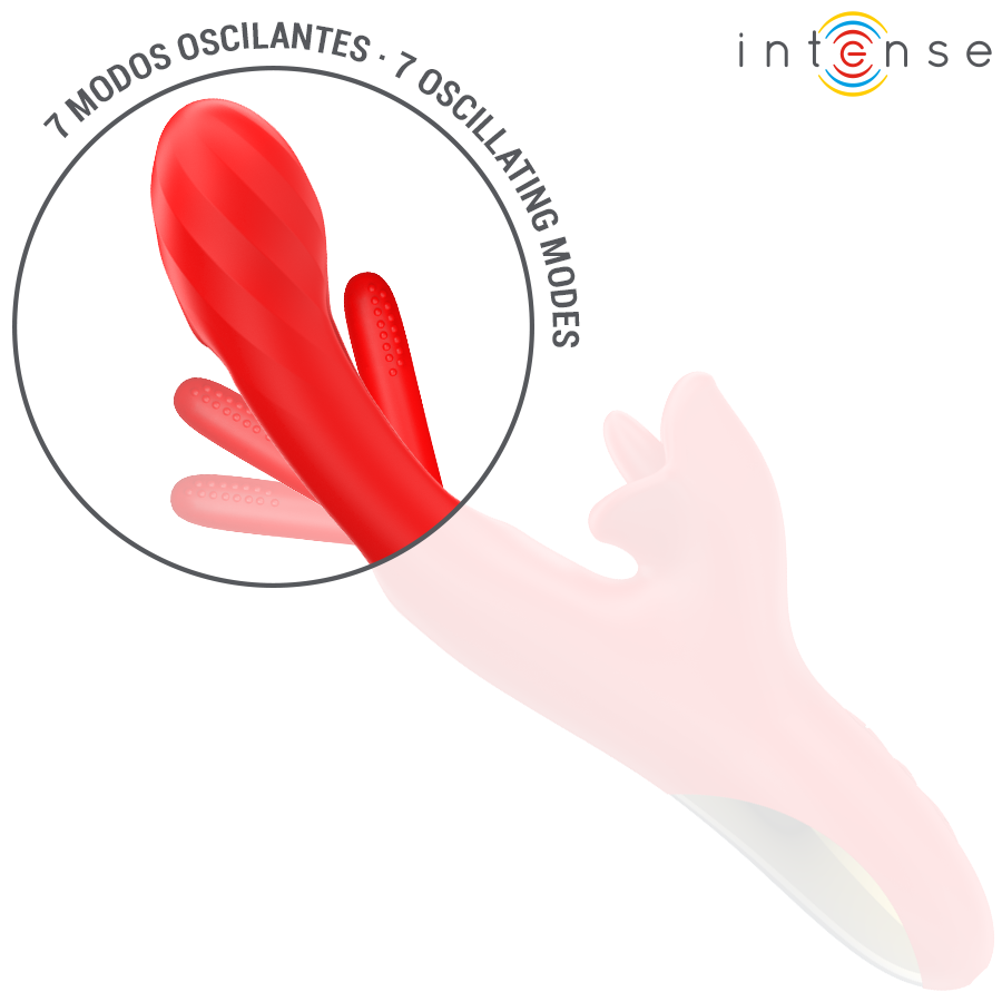 INTENSE - JESSICA MULTIFUNCTION VIBRATOR CLITORAL STIMULATION 24.8 CM RED