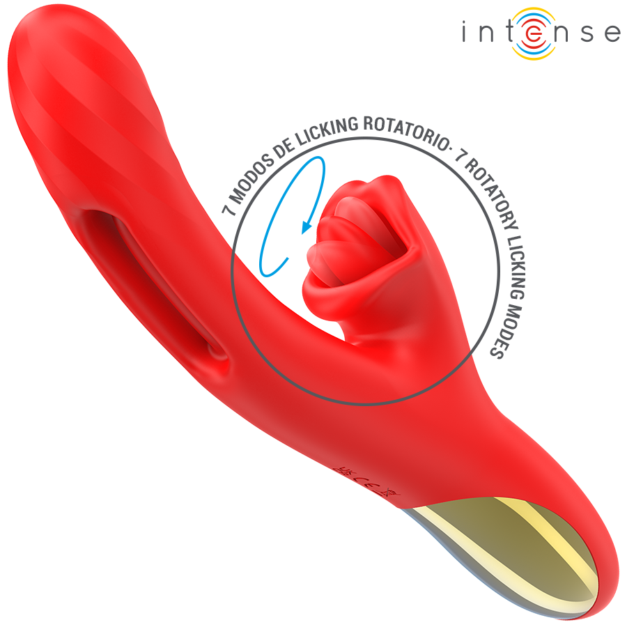 INTENSE - JESSICA MULTIFUNCTION VIBRATOR CLITORAL STIMULATION 24.8 CM RED