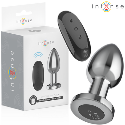 INTENSE - PLUG ANAL 10 VIBRACIONES METAL CON CONTROL REMOTO L