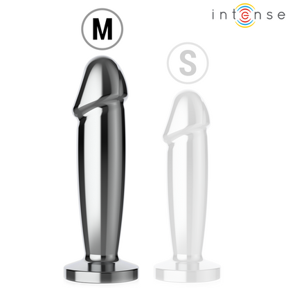 INTENSE - ANAL PLUG 10 VIBRATIONS METAL DILDO SHAPED WITH REMOTE CONTROL M
