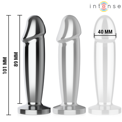 INTENSE - ANAL PLUG 10 VIBRATIONS METAL DILDO SHAPED WITH REMOTE CONTROL M