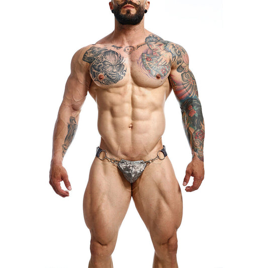 MOB - DNGEON JOCKSTRAP A PRESIÓN GRIS TALLA ÚNICA