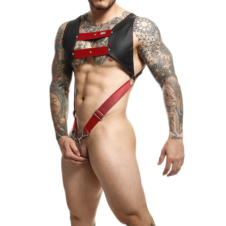 MOB - DNGEON RED RING PENIS HARNESS ONE SIZE