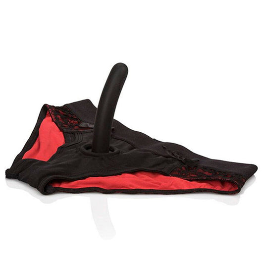 CALEXOTICS - SCANDAL RED PANTIES SET WITH DILDO SIZE L/XL