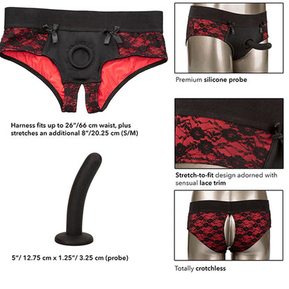 CALEXOTICS - SCANDAL SET DE BRAGUITAS SIN ENTREPIERNAS CON DILDO