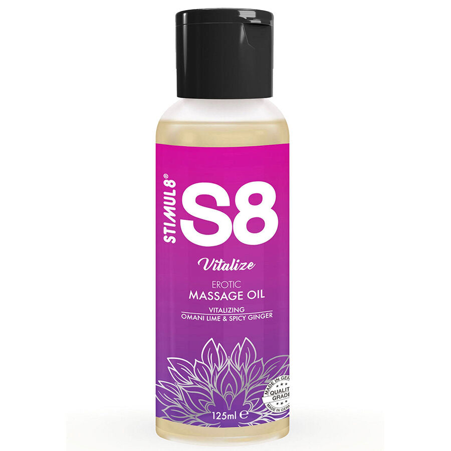STIMUL8 - S8 VITALIZE MASSAGE OIL LIME 125 ML