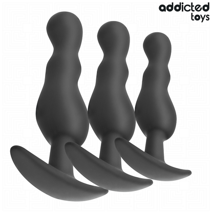 ADDICTED TOYS - SET OF 3 SILICONE ANAL PLUG MODEL 1