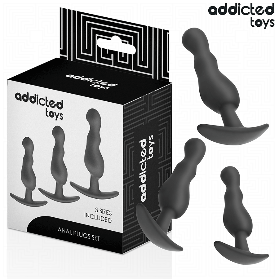 ADDICTED TOYS - SET OF 3 SILICONE ANAL PLUG MODEL 1