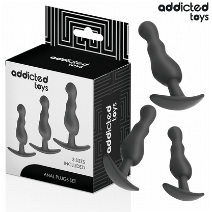ADDICTED TOYS - SET DE 3 PLUG ANAL SILICONA MODELO 1